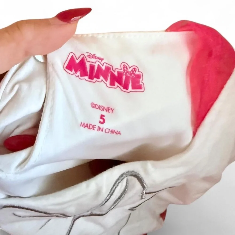 Disney Minnie Mouse Girls Size 5 Red and White Summer Spring Vacation Dress‎